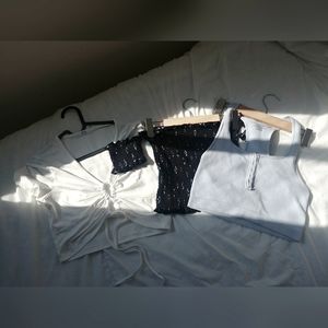 Three crop tops